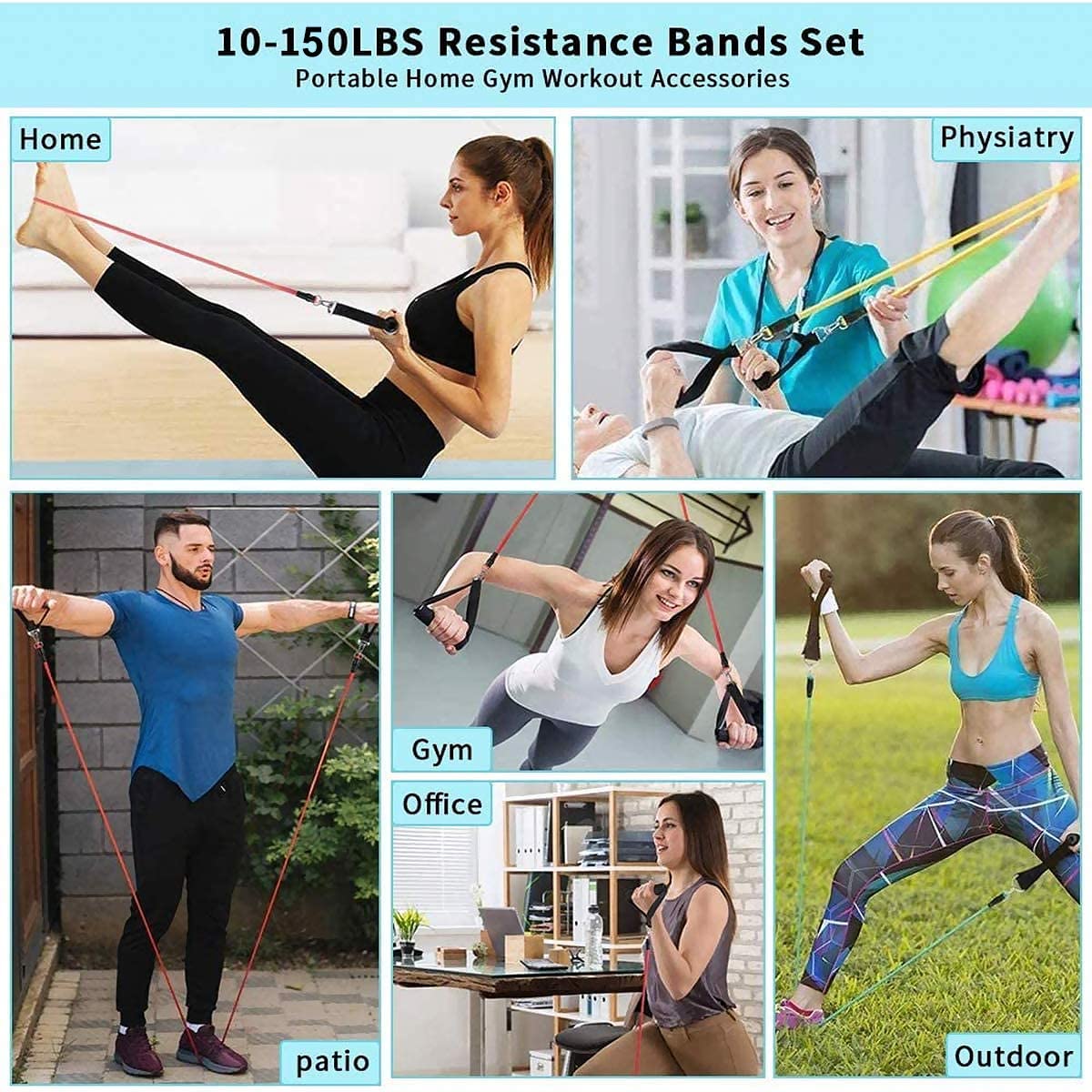 Gym Fitness Resistance Bands f - Crossfit Ga ulasan dan harga